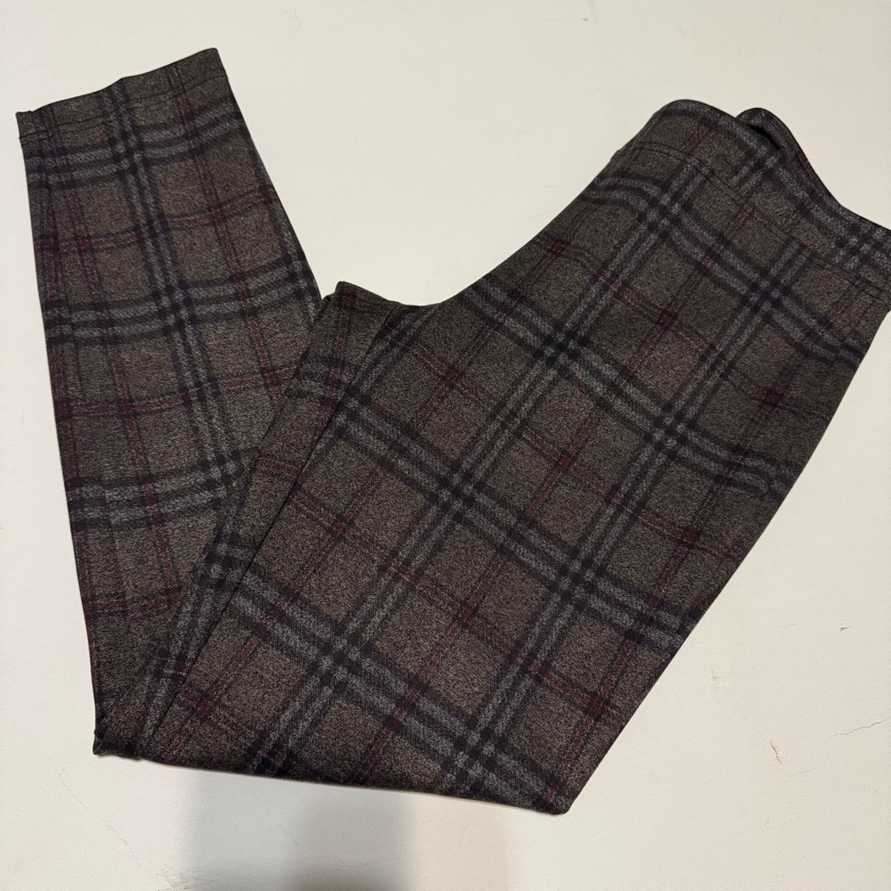 Zac & Rachel Brown and Gray Plaid Pants